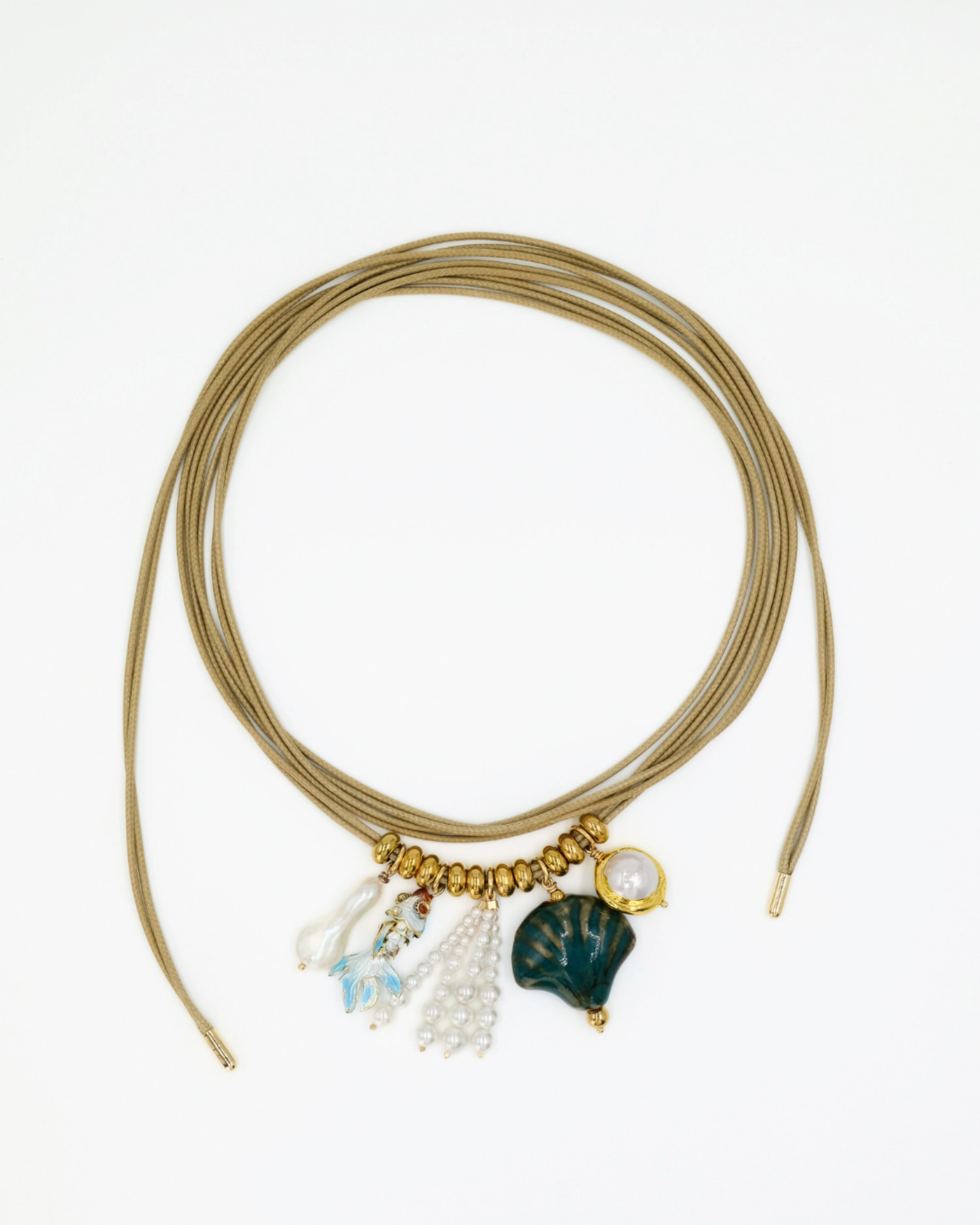 Collier Mermaid Pampilles Camel