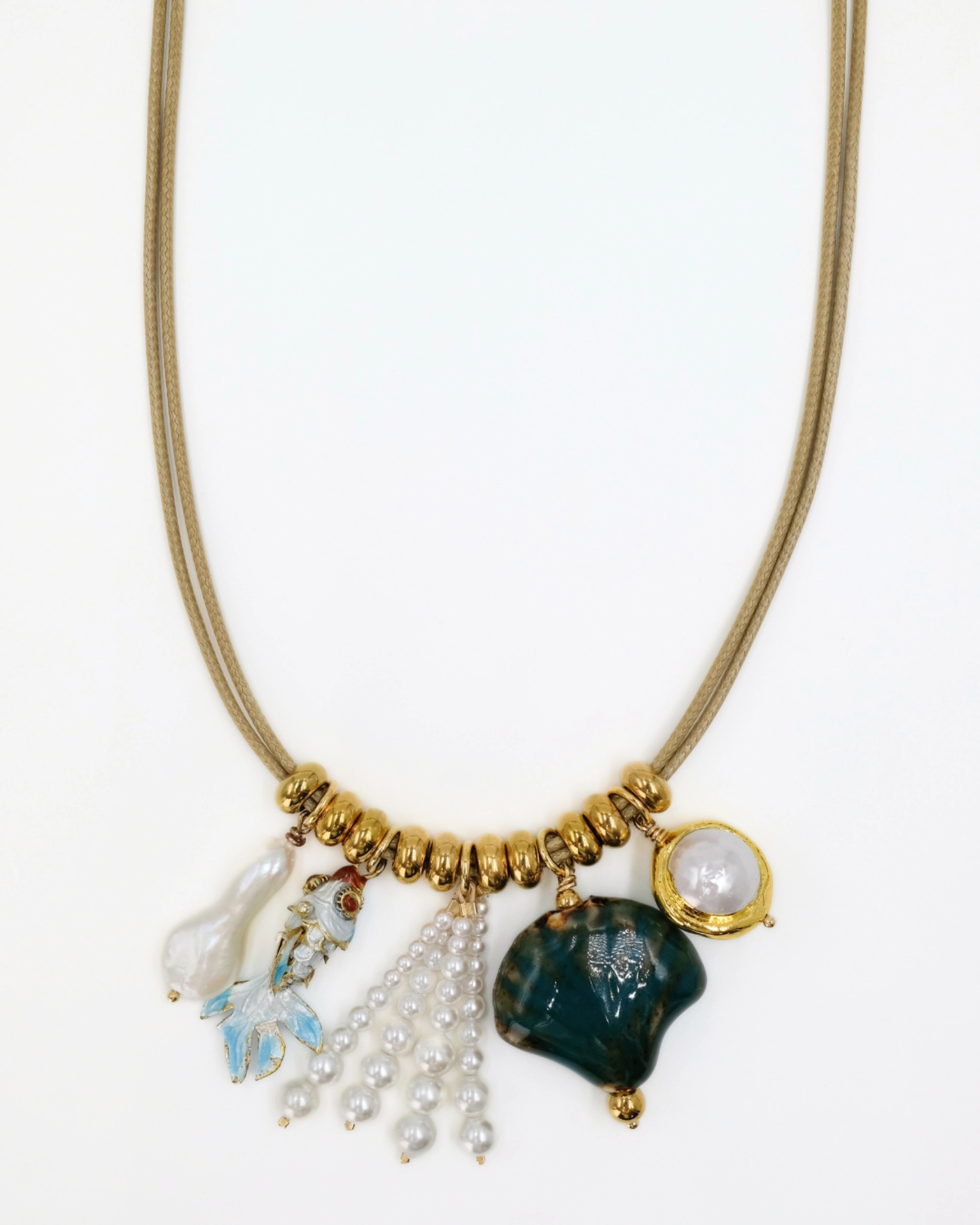 Collier Mermaid Pampilles Camel