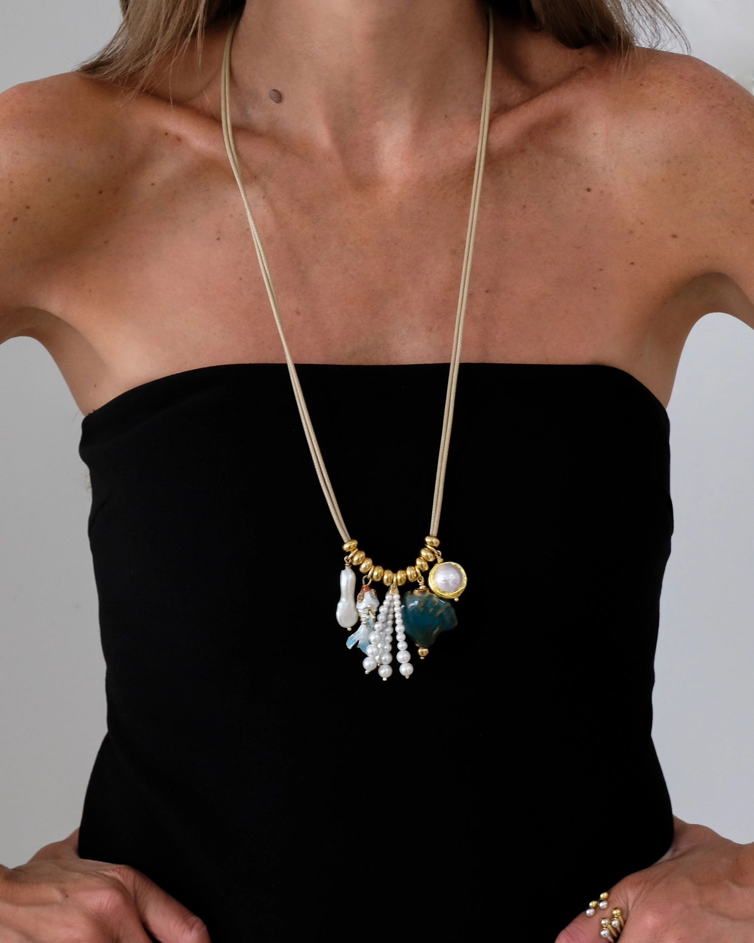 Collier Mermaid Pampilles Camel