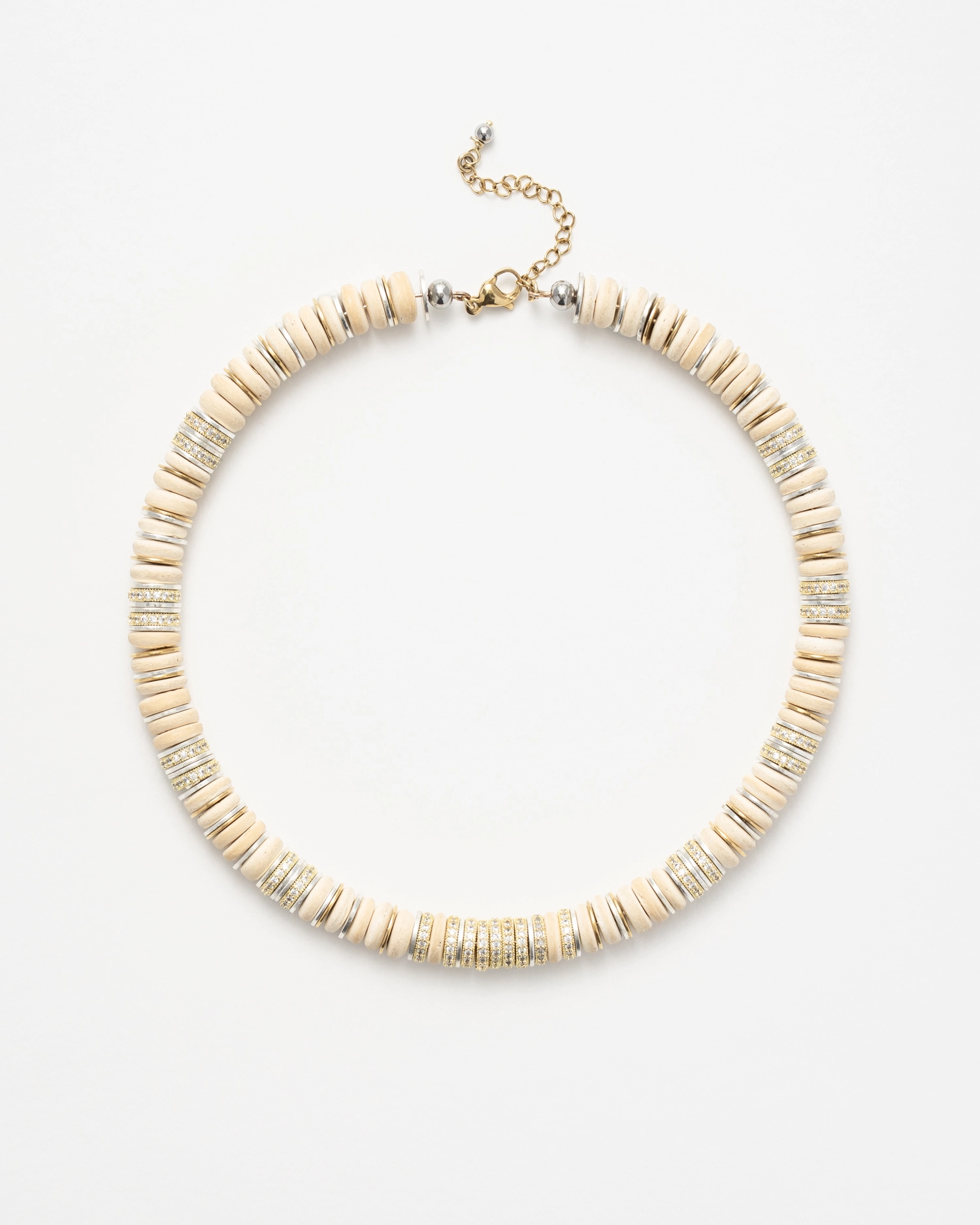 Collier Rondelle Beige