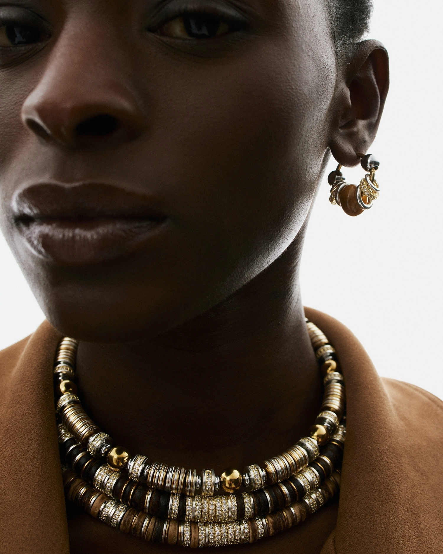 Collier Rondelle Dark Brown