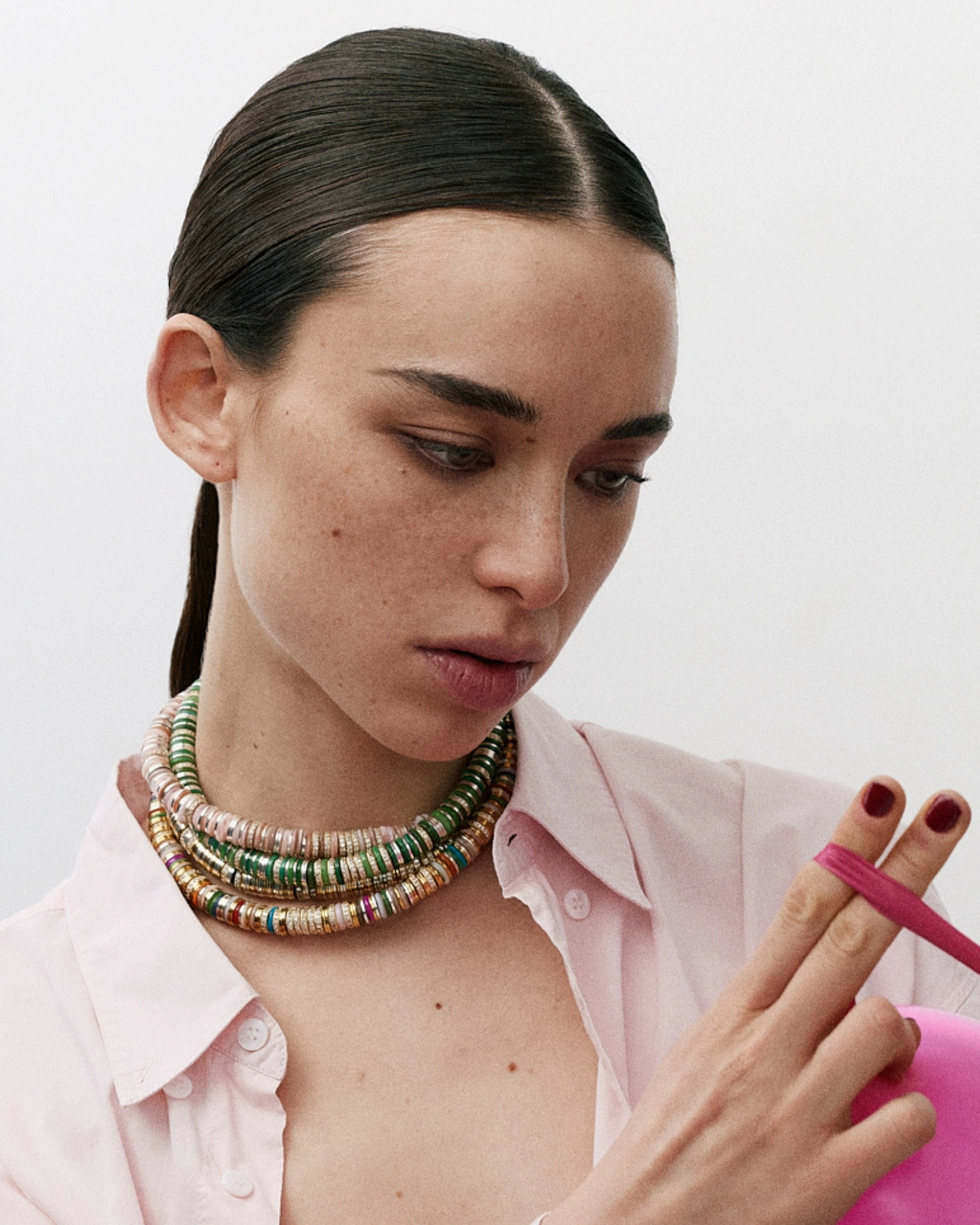 Collier Rondelle Pink