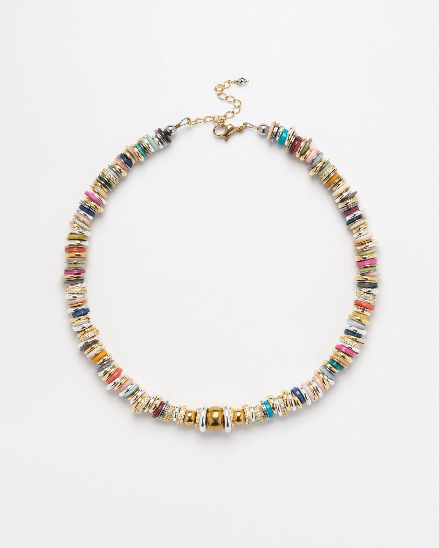Collier Twist Rondelle Multicolore