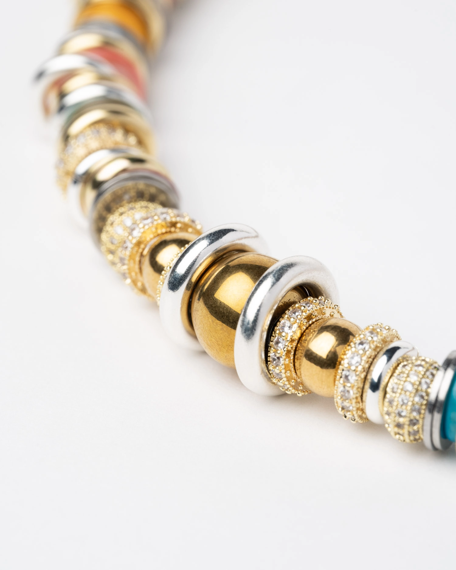 Collier Twist Rondelle Multicolore