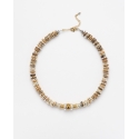 Collier Twist Rondelle Camel