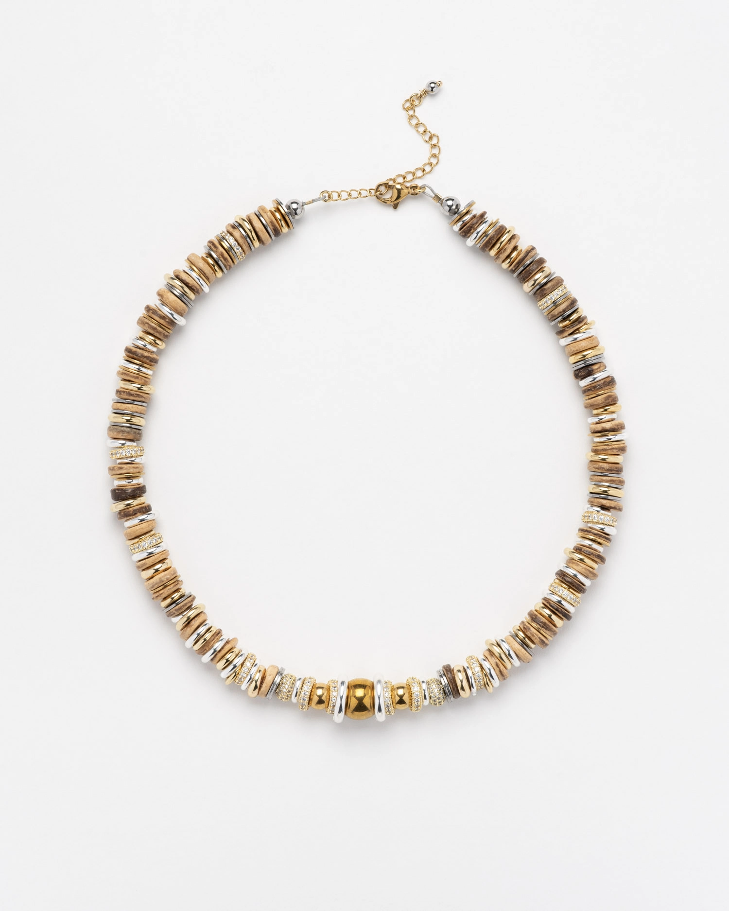 Collier Twist Rondelle Camel