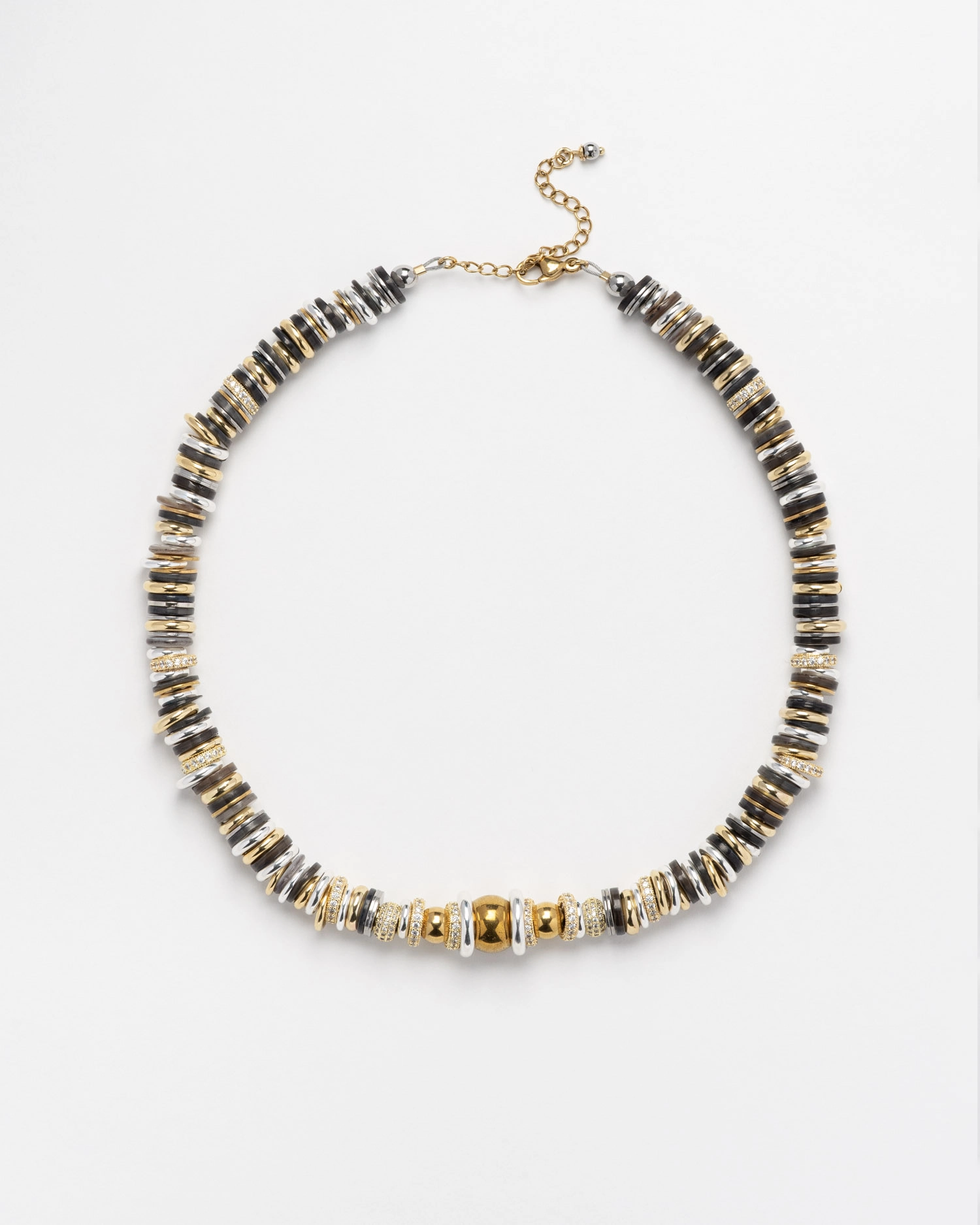 Collier Twist rondelle Noir