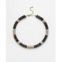 Collier Sculpt Rondelle Noir