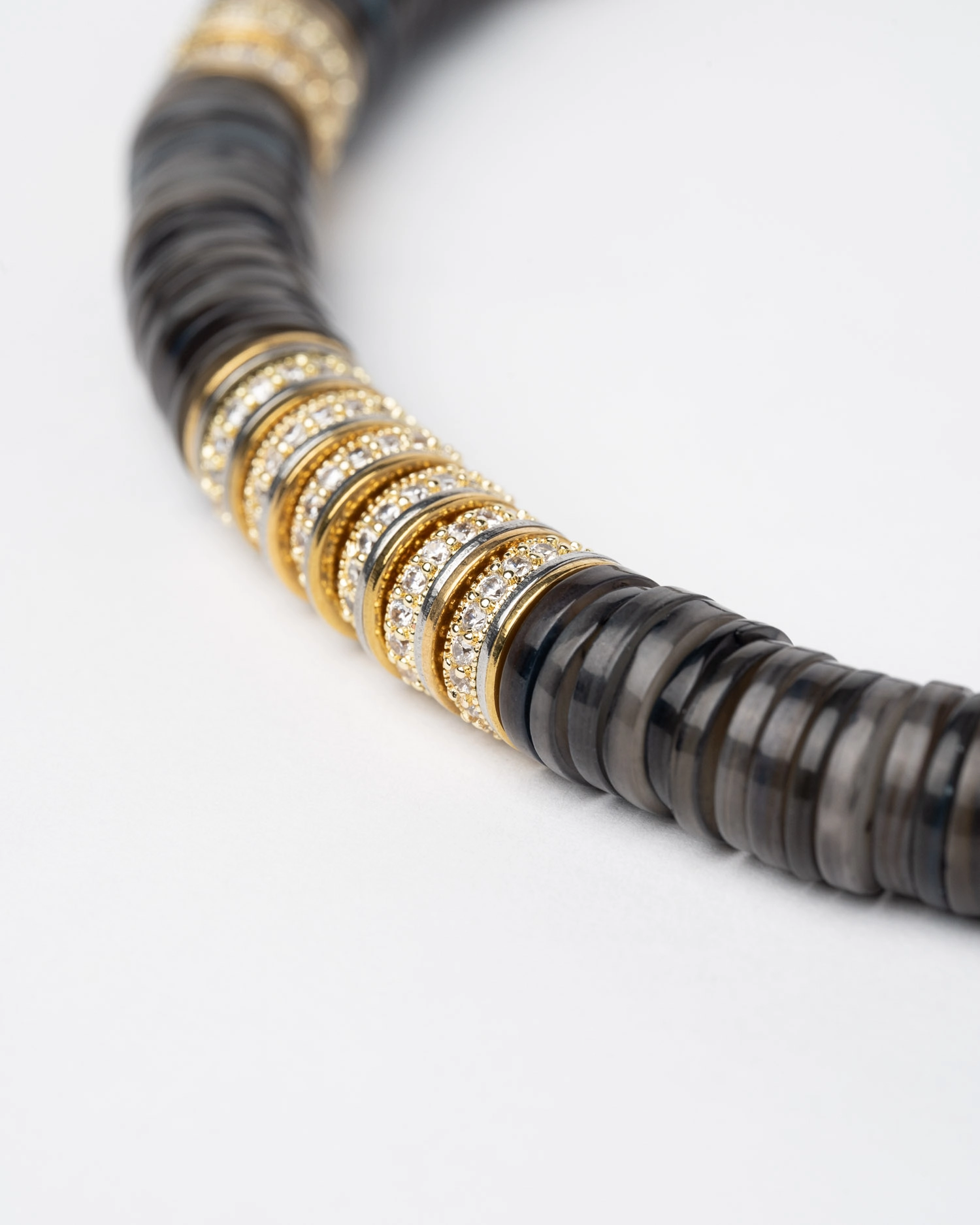 Collier Sculpt Rondelle Noir