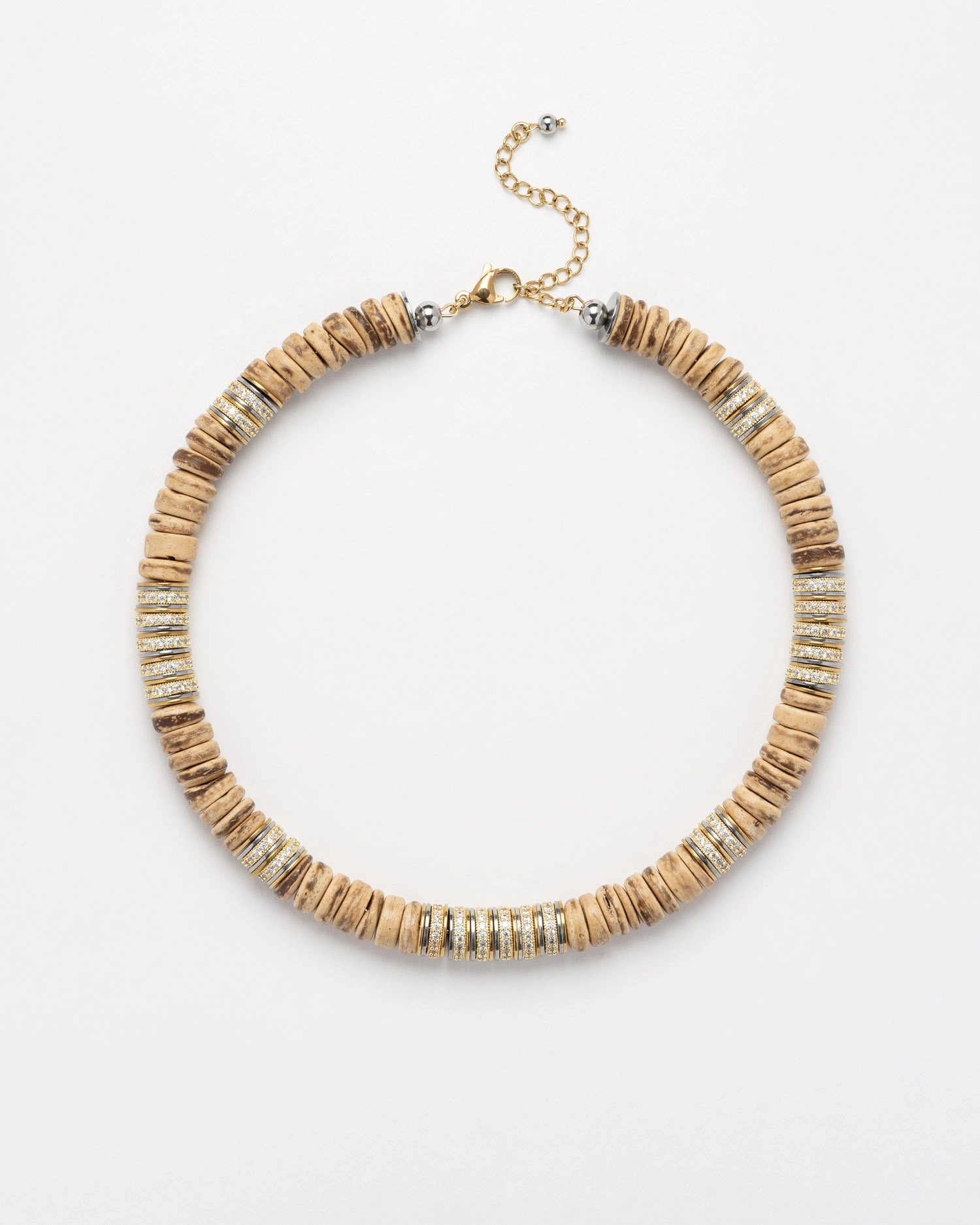 Collier Sculpt Rondelle Camel