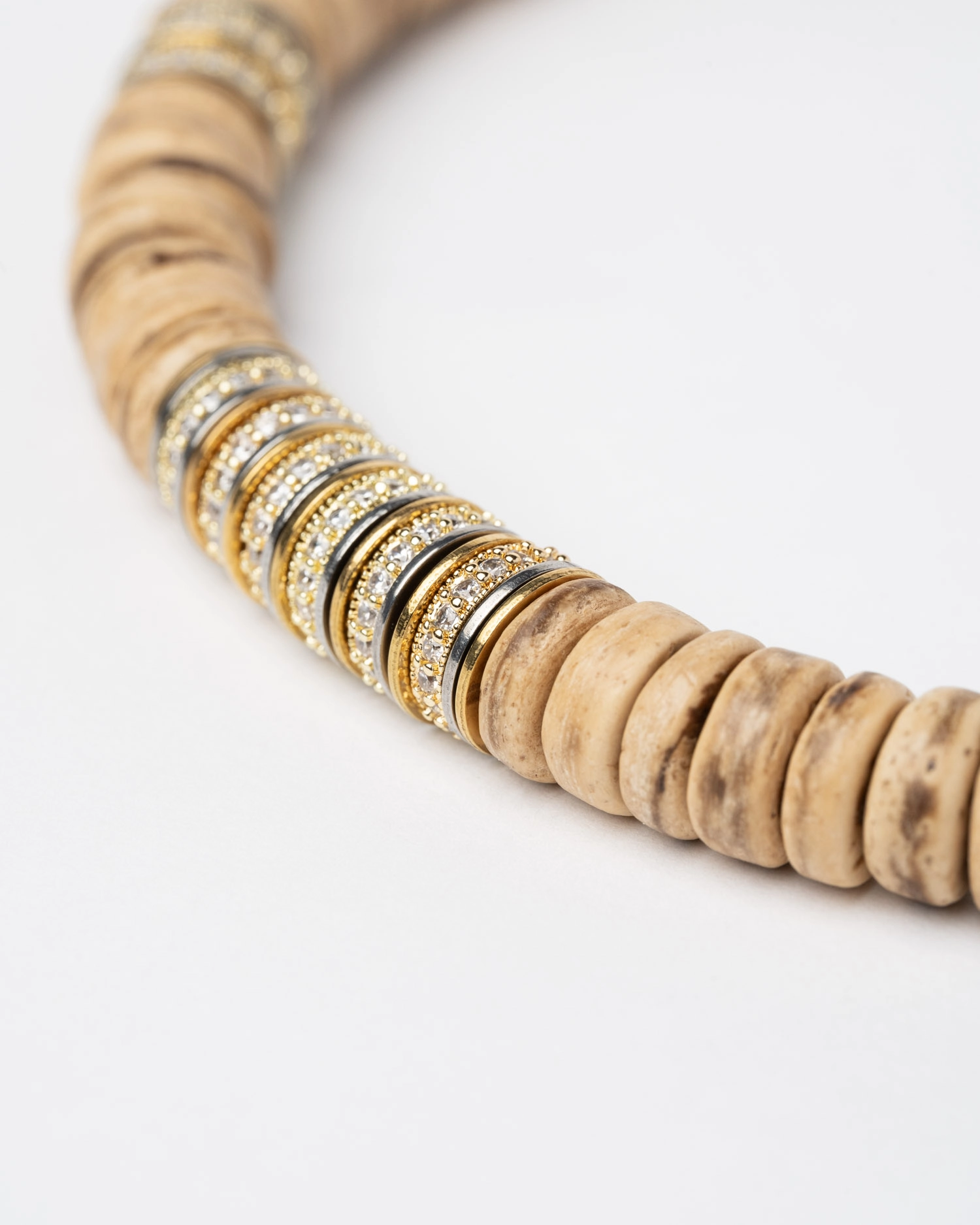 Collier Sculpt Rondelle Camel