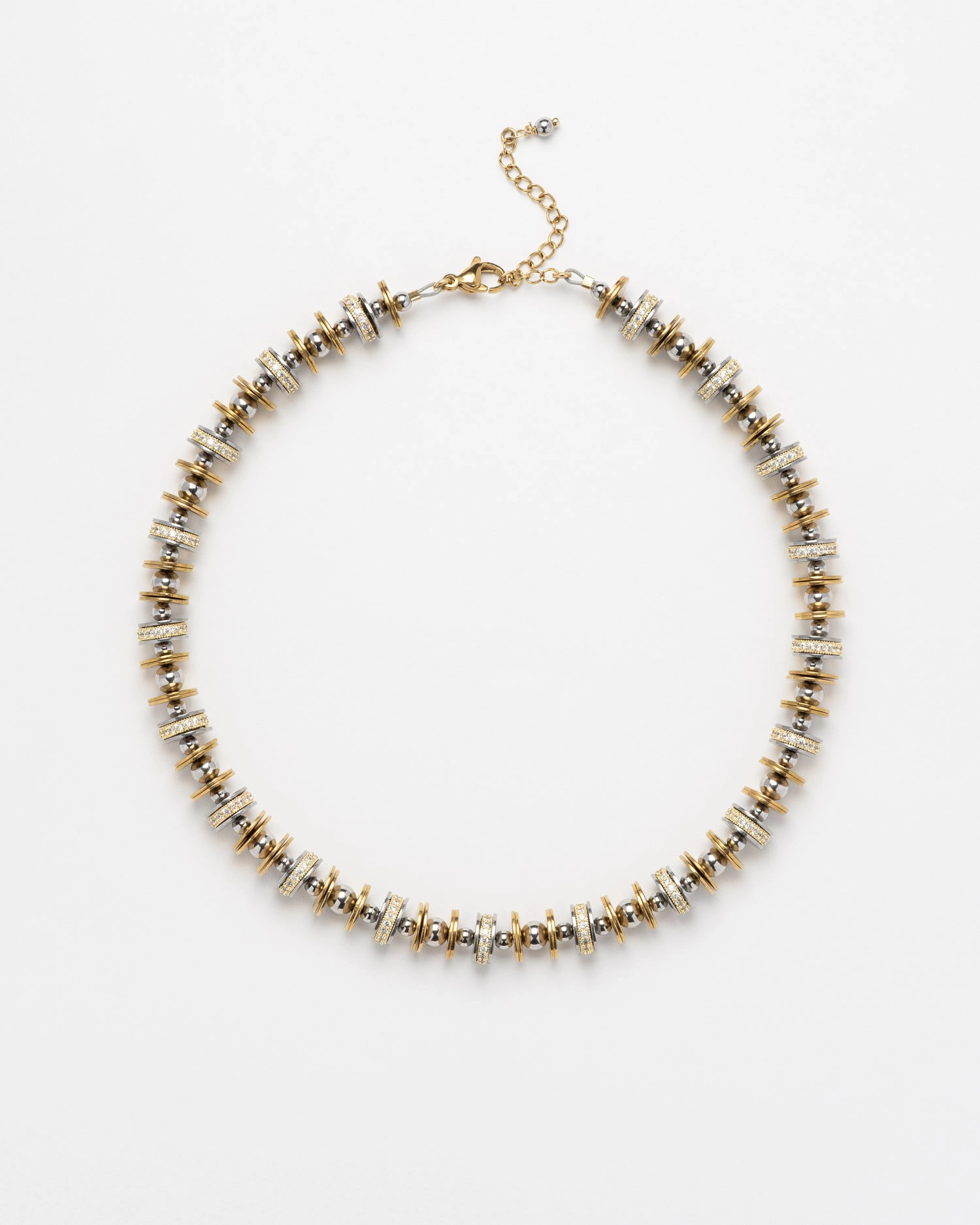 Collier Helios Or & Argent