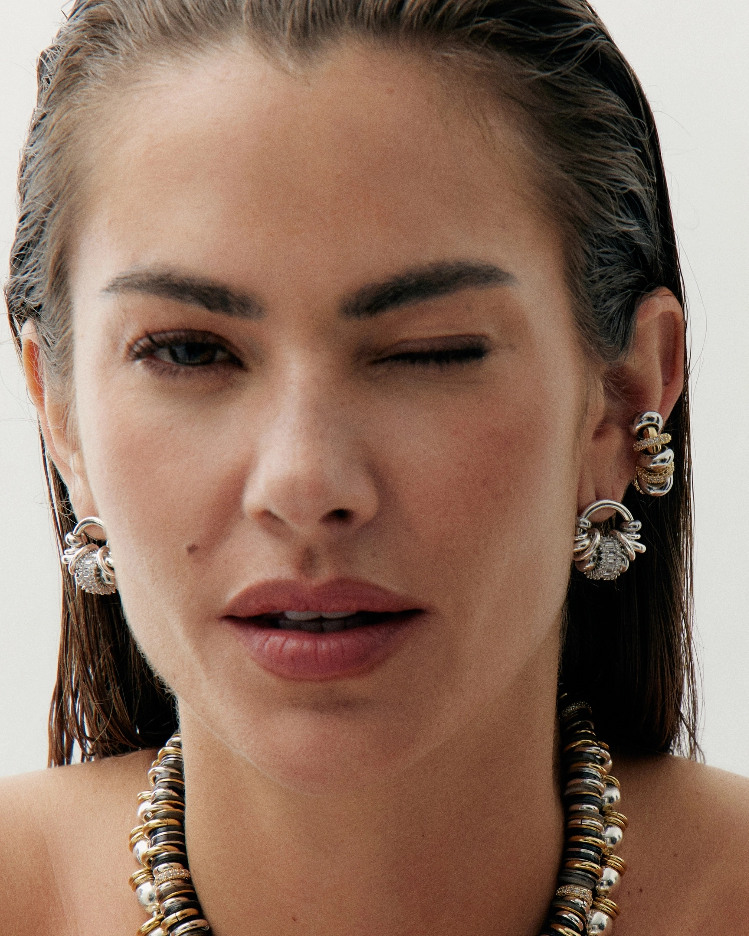 Boucles d'oreilles Chrome