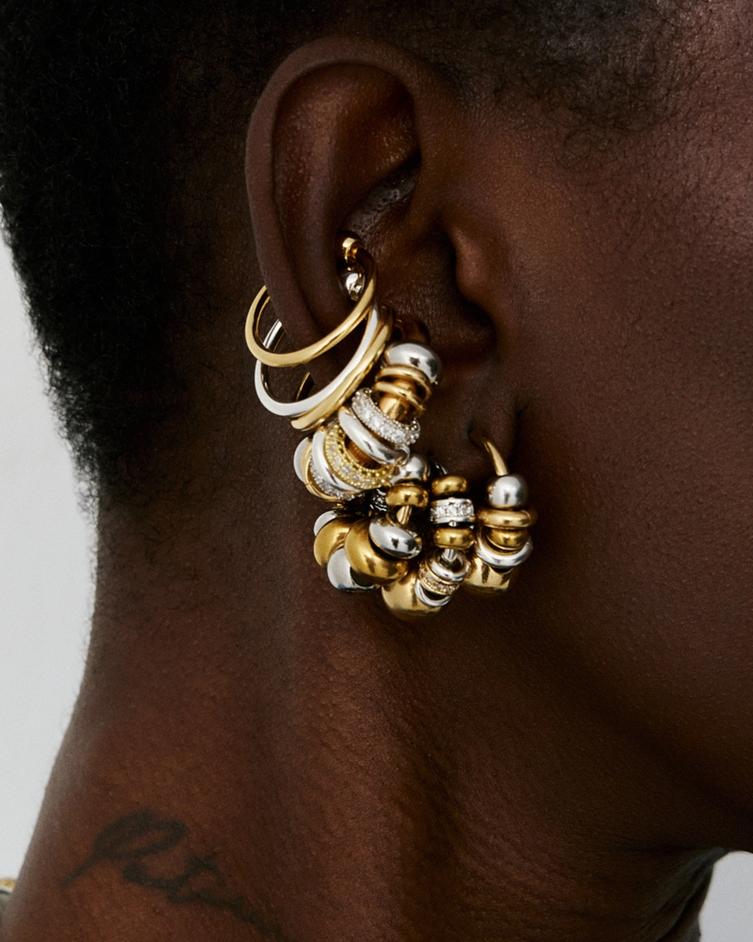 Boucles d'oreilles Frankie Gold and Silver