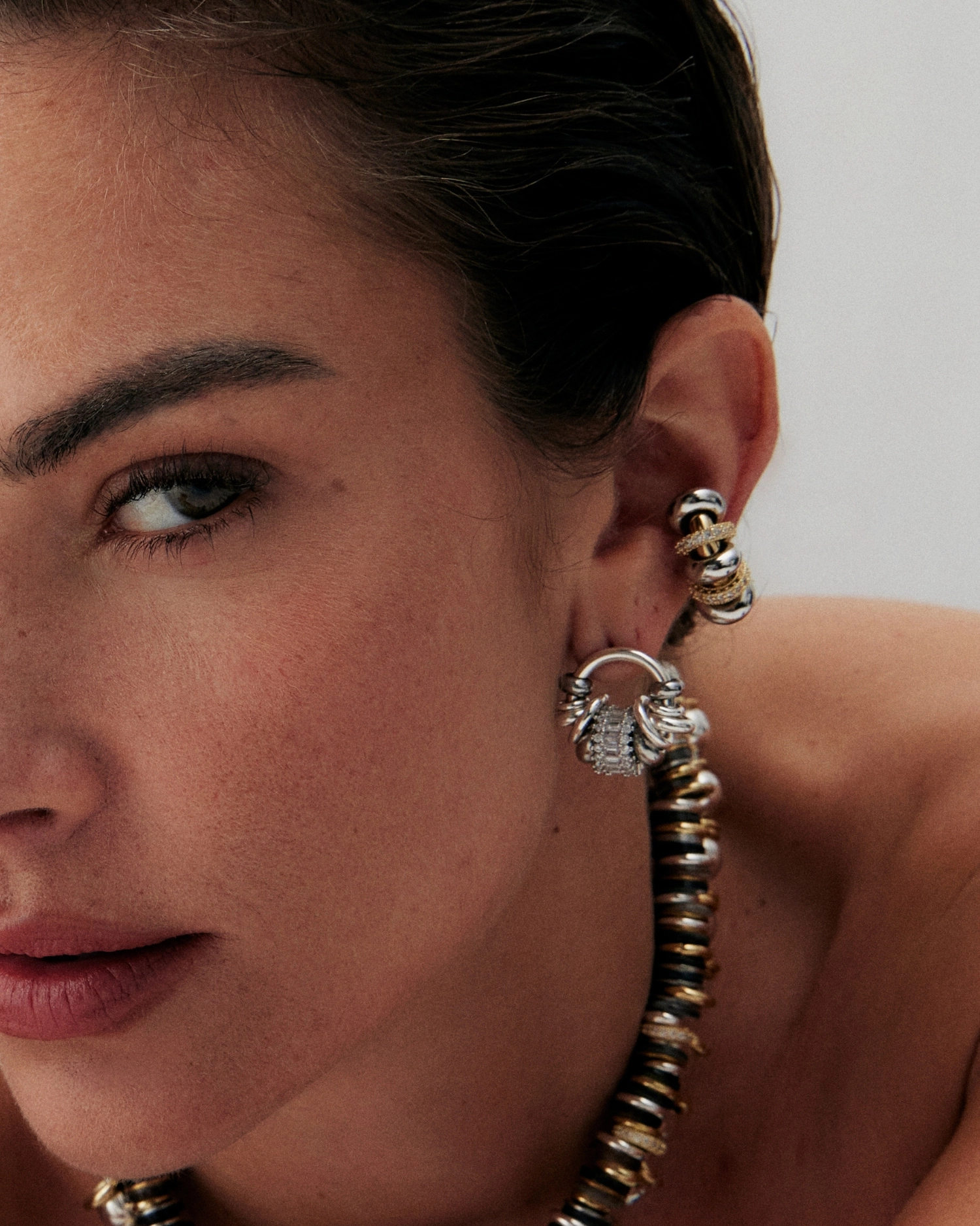 Boucles d'oreilles Chrome