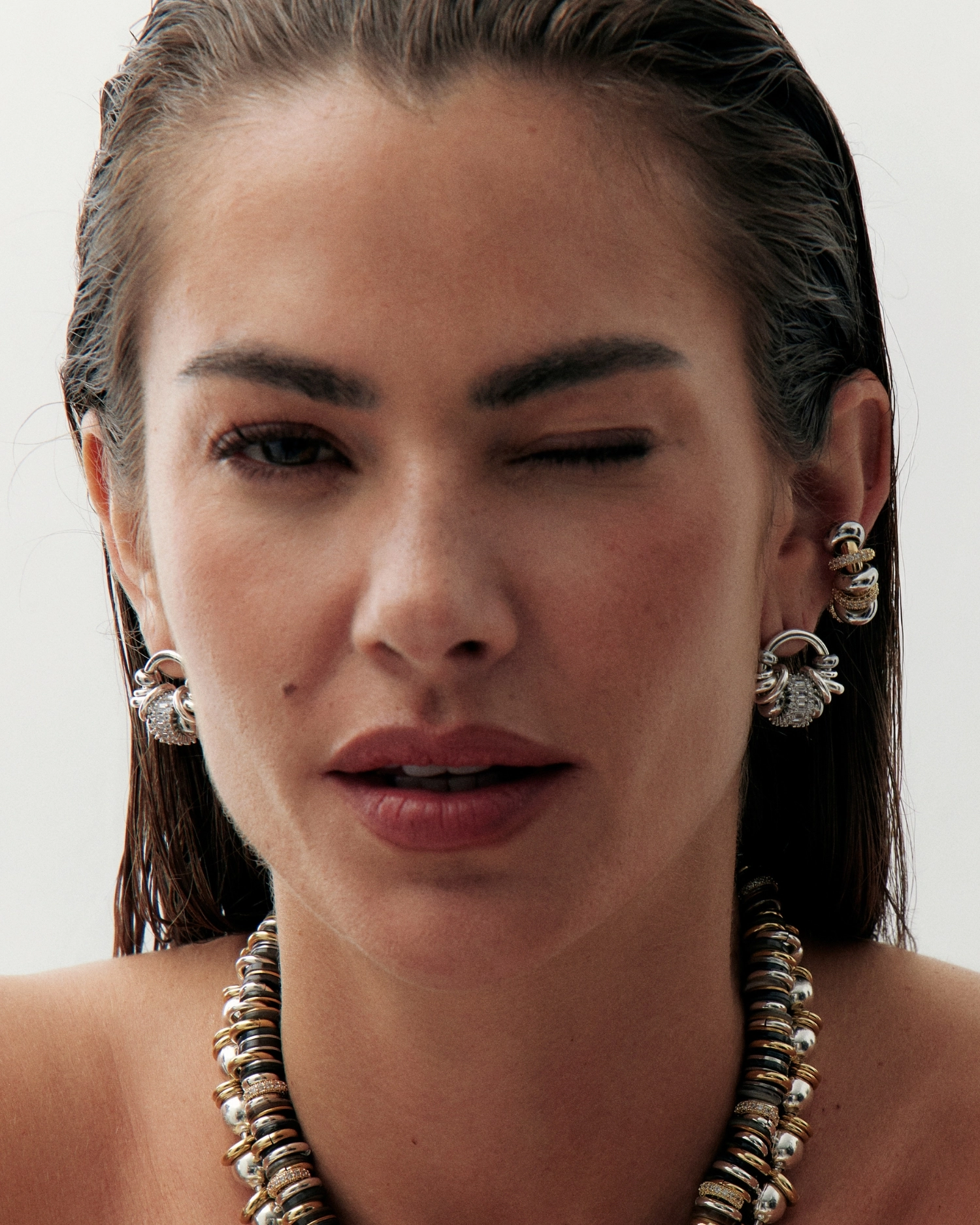 Boucles d'oreilles Chrome