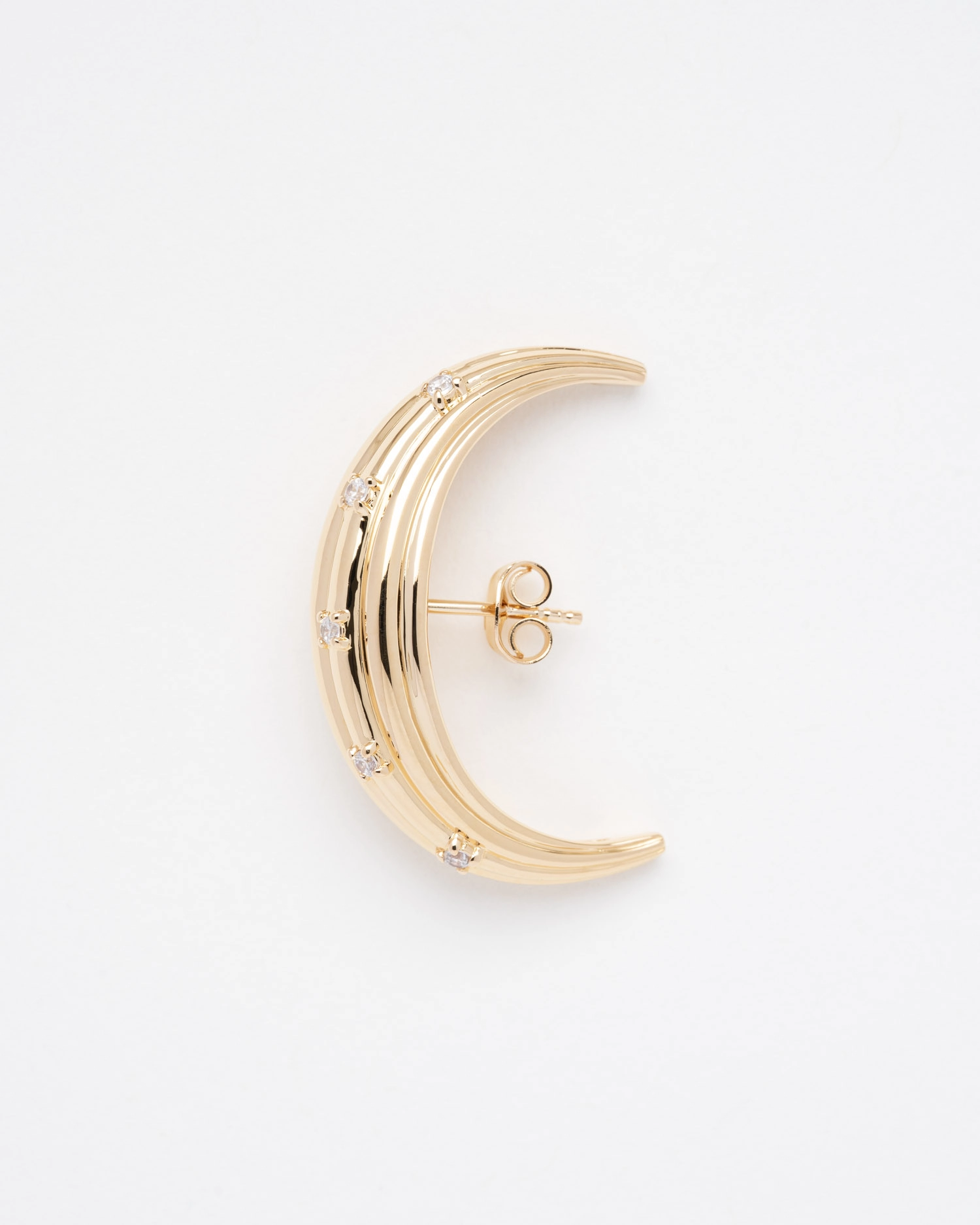 Boucle d'oreille Moon Or & Shiny