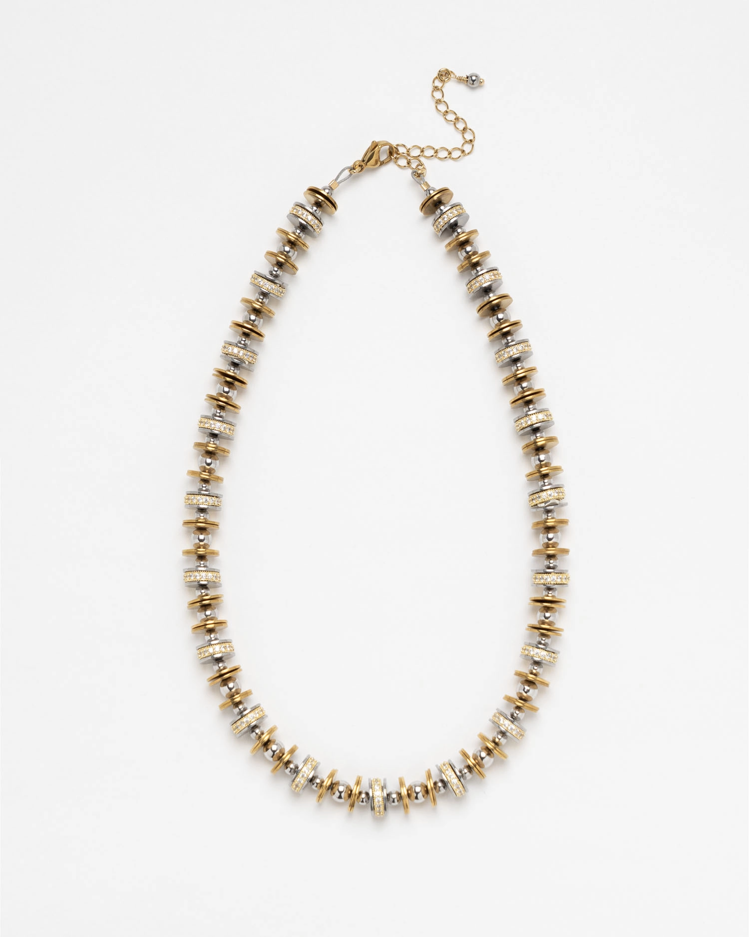 Collier Helios Or & Argent