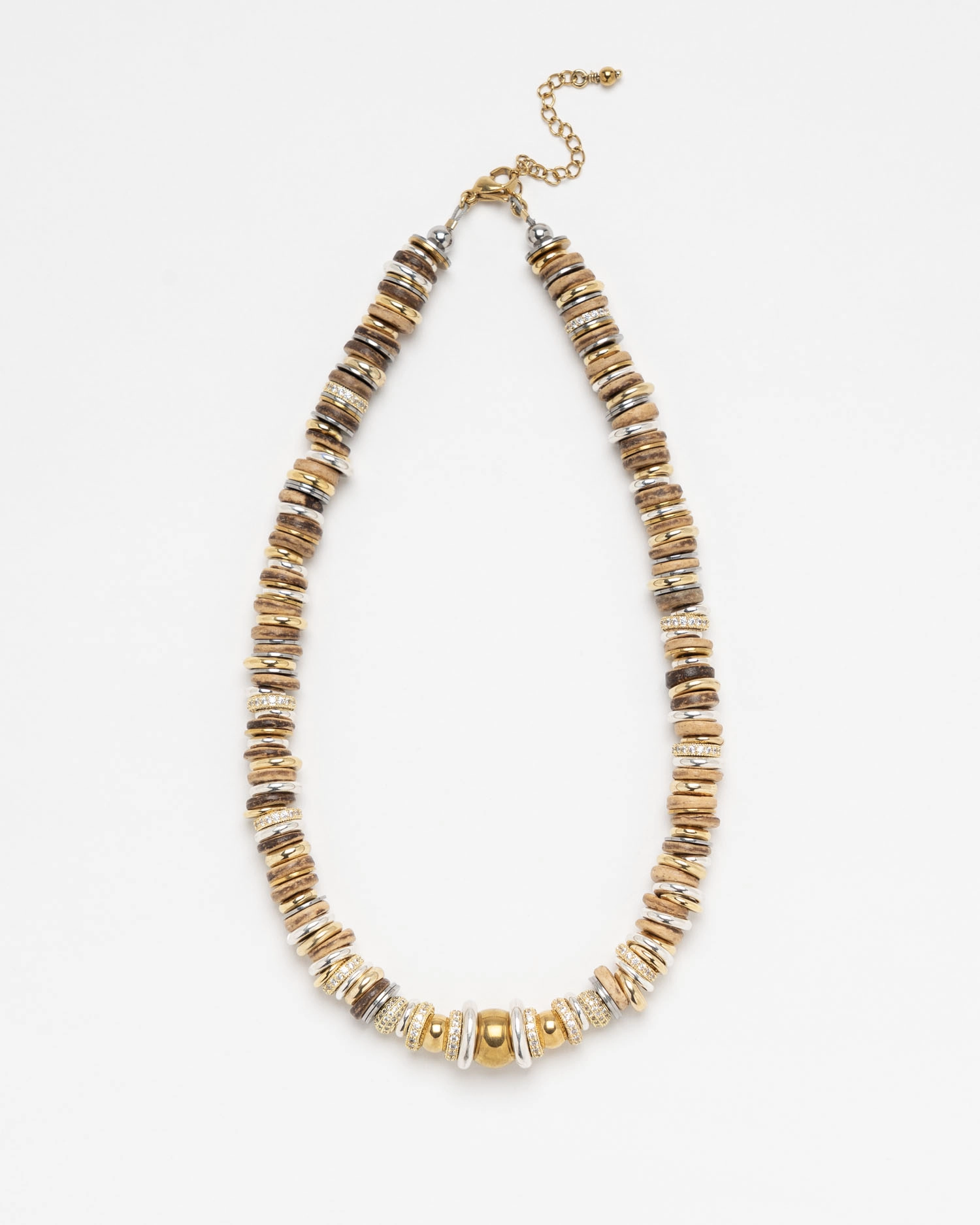 Collier Twist Rondelle Camel