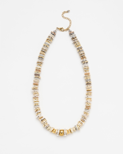 Collier Twist Rondelle Crème
