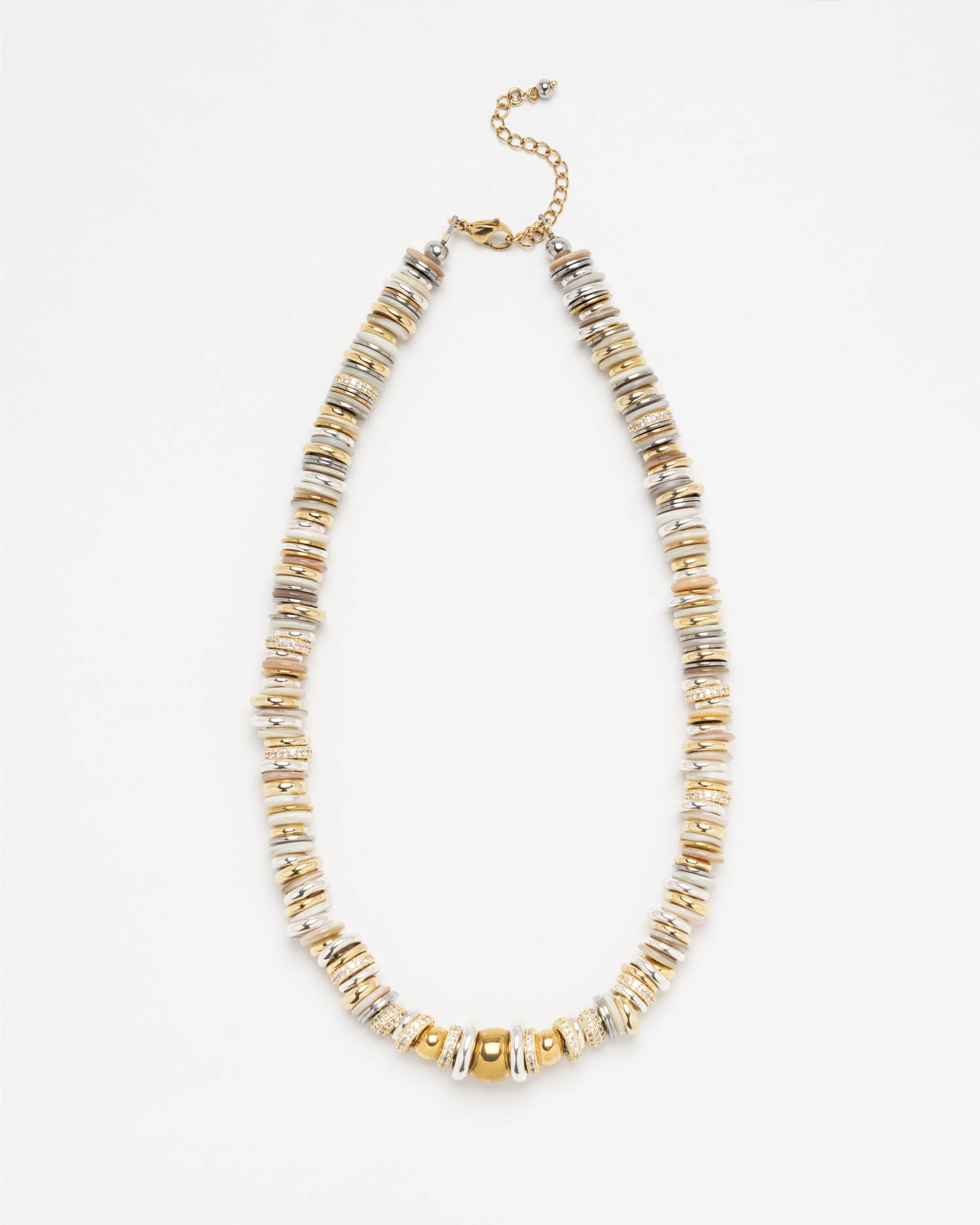 Collier Twist Rondelle Crème