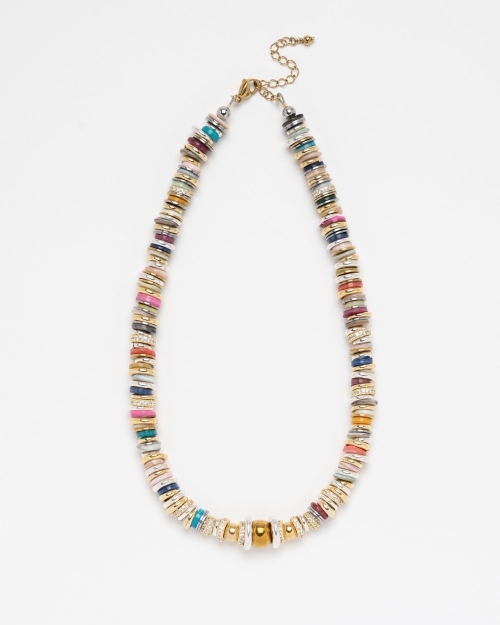 Collier Twist Rondelle Multicolore