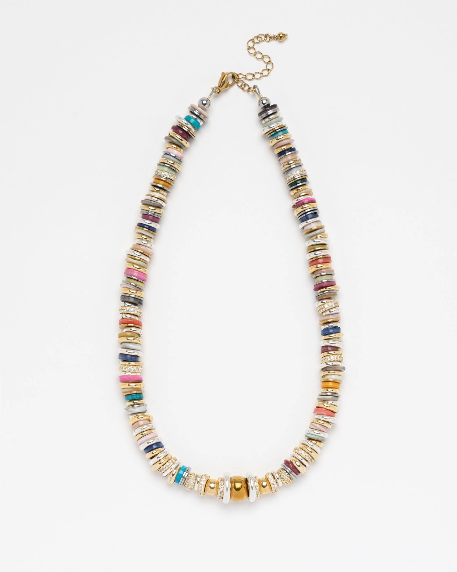 Collier Twist Rondelle Multicolore