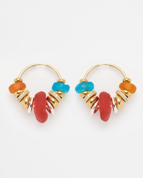 Boucles d'oreilles Sia Rouge