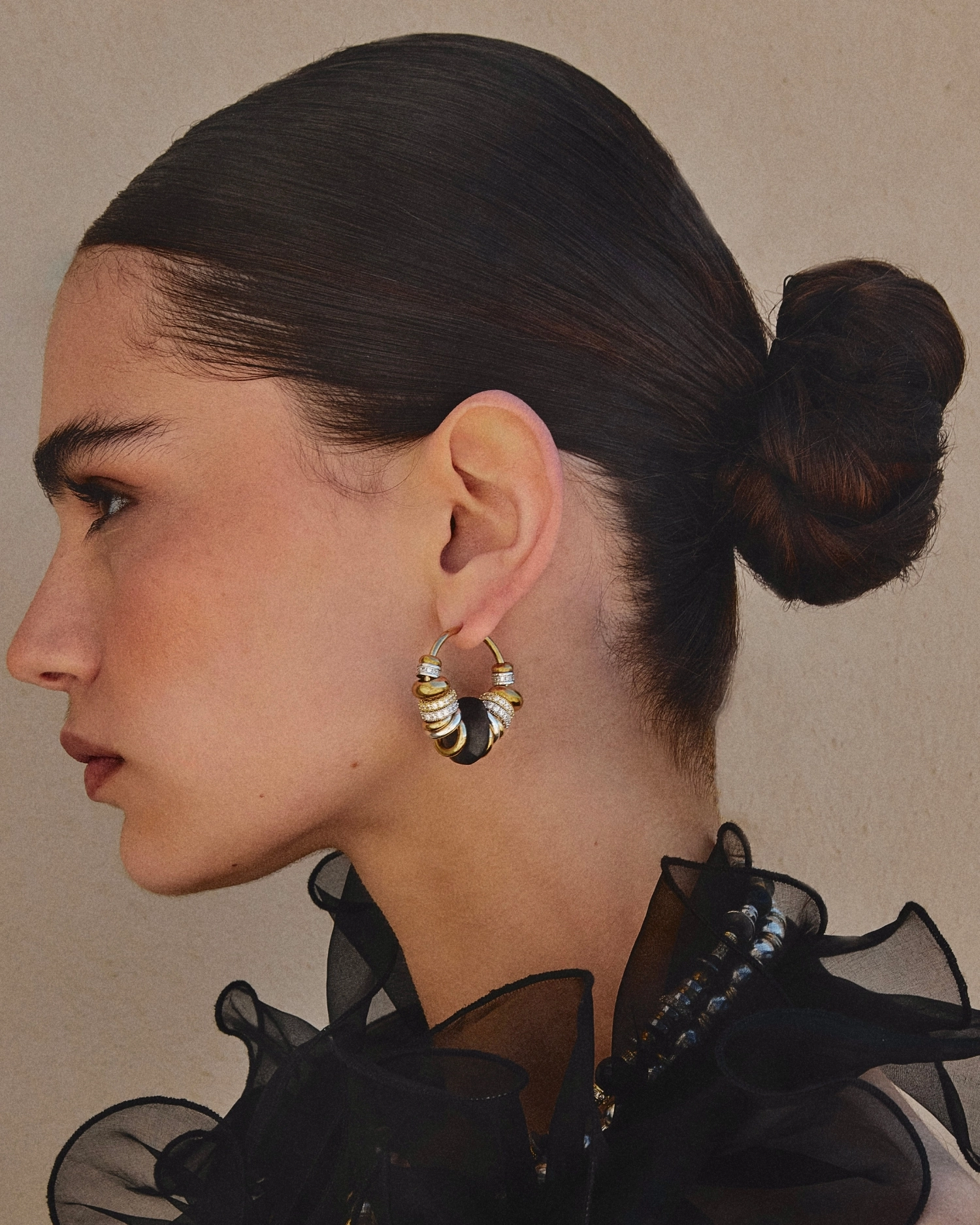 Boucles d'oreilles Sia Noir