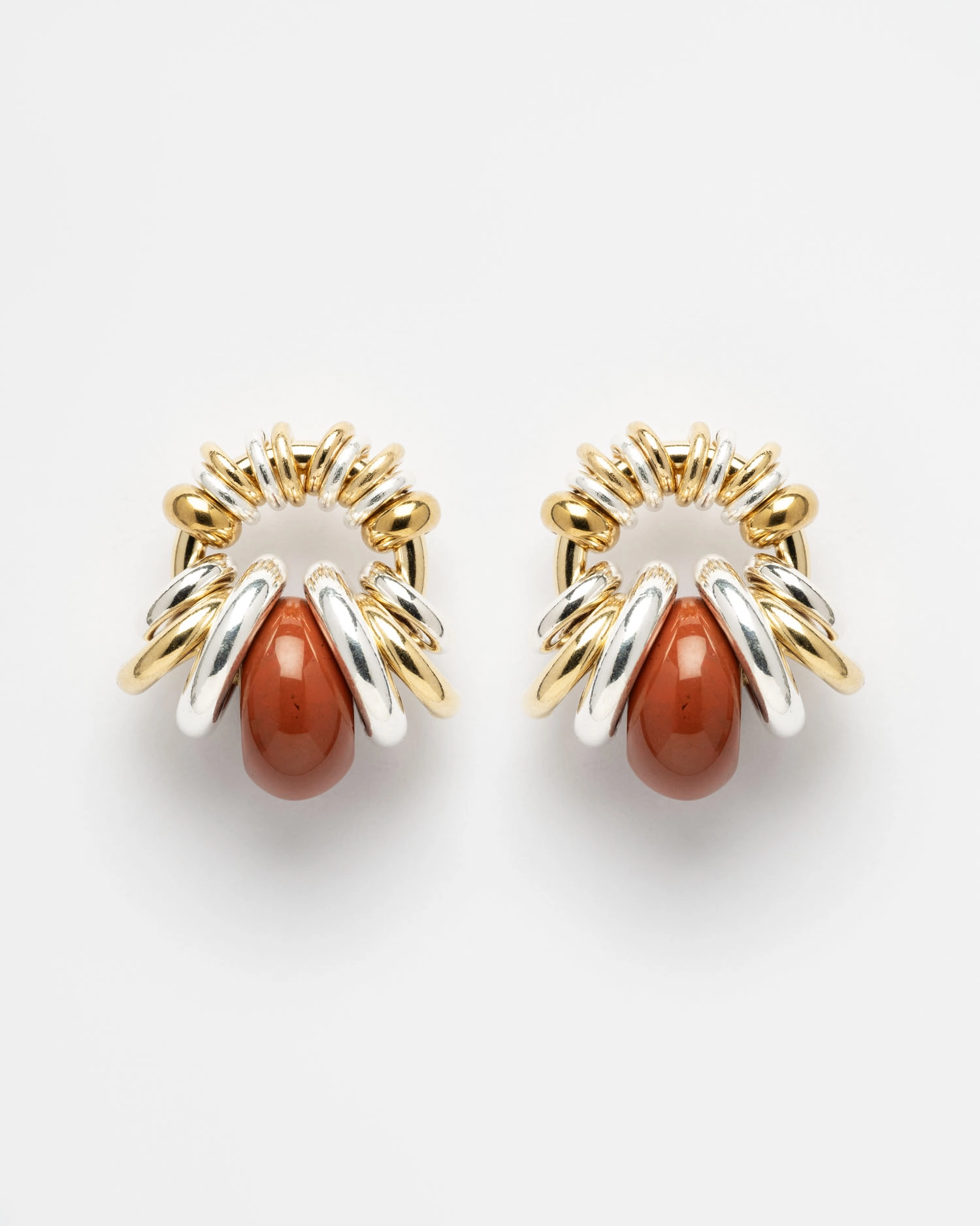 Boucles d'oreilles Donut Uni Ambre