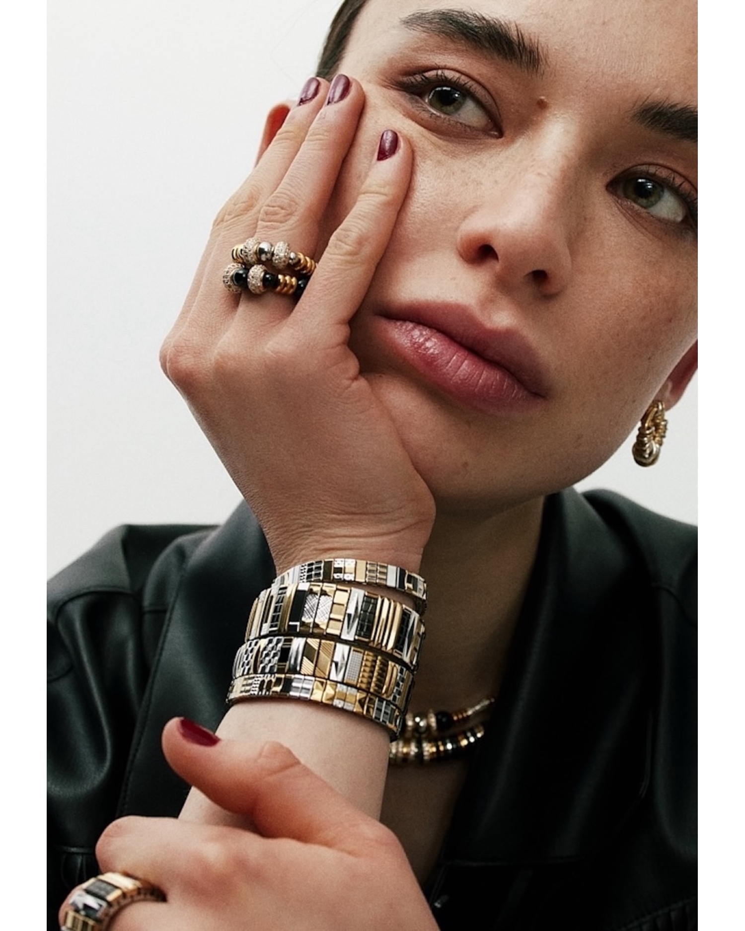 Bague Siga Nefertiti Doré Double