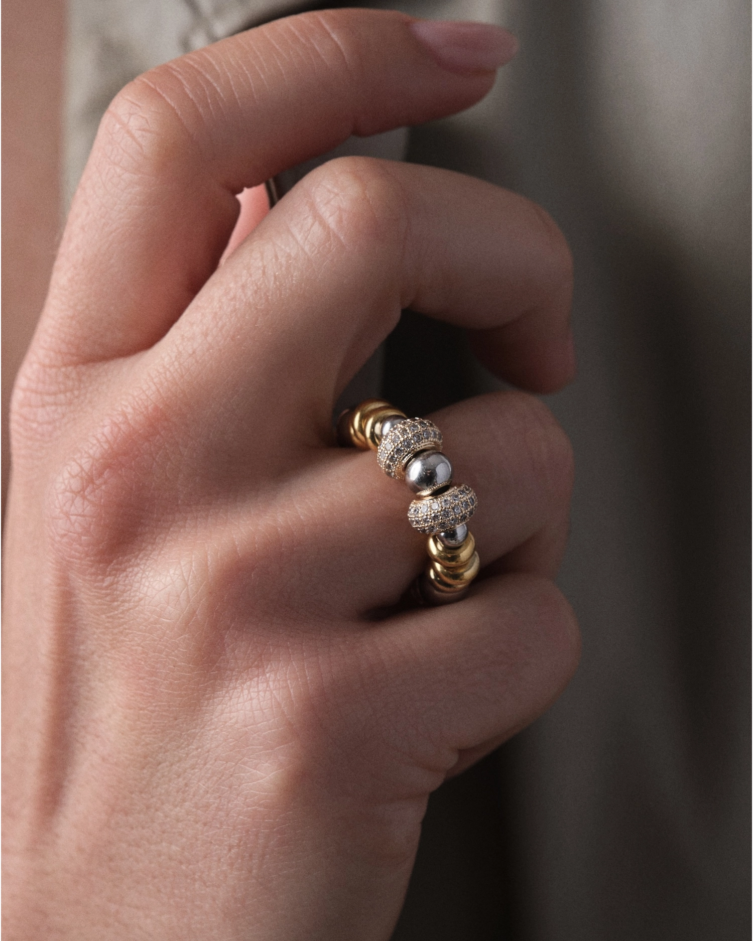 Bague Siga Nefertiti Doré Double