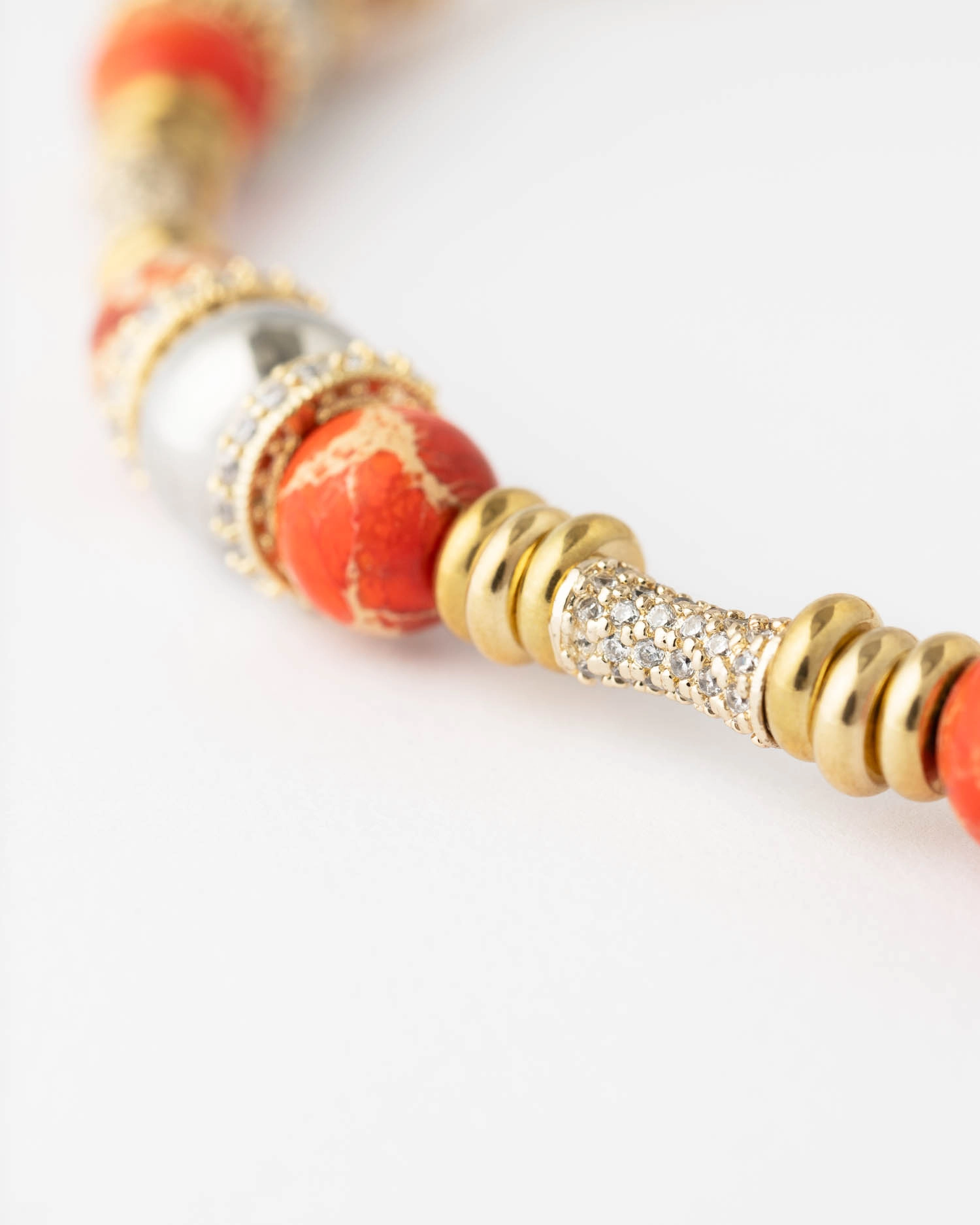 Collier Meritaten Orange texturé