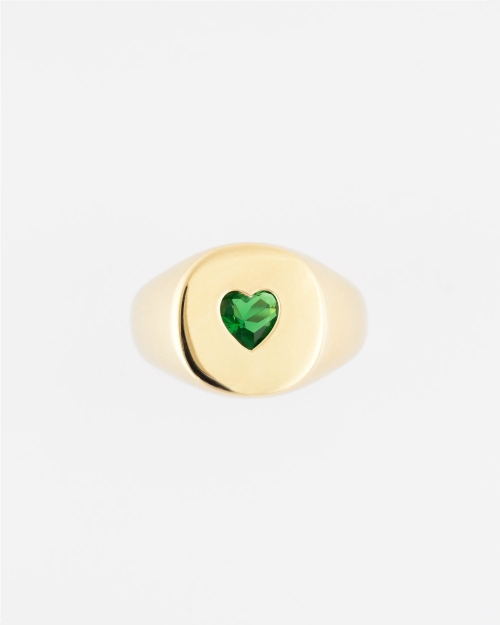 Bague COEUR VERT